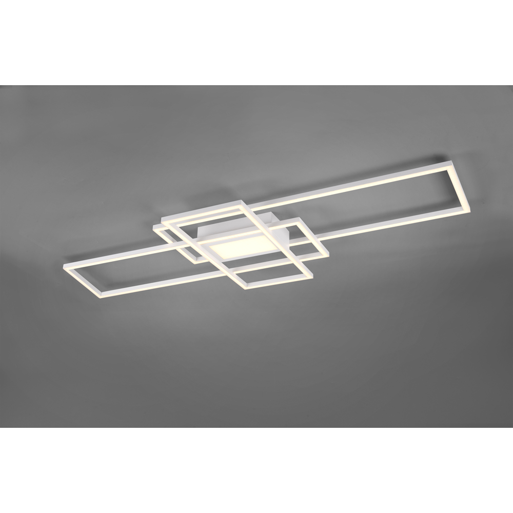 TRIO Irvine White Matt Integrated LED Ceiling Light Image 2