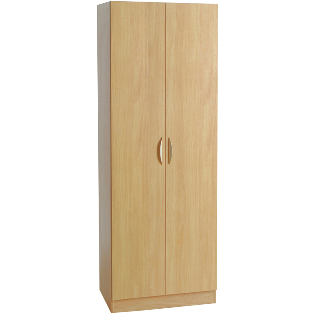 R White Cabinets 2 Door Brown Tall Cupboard Image 2