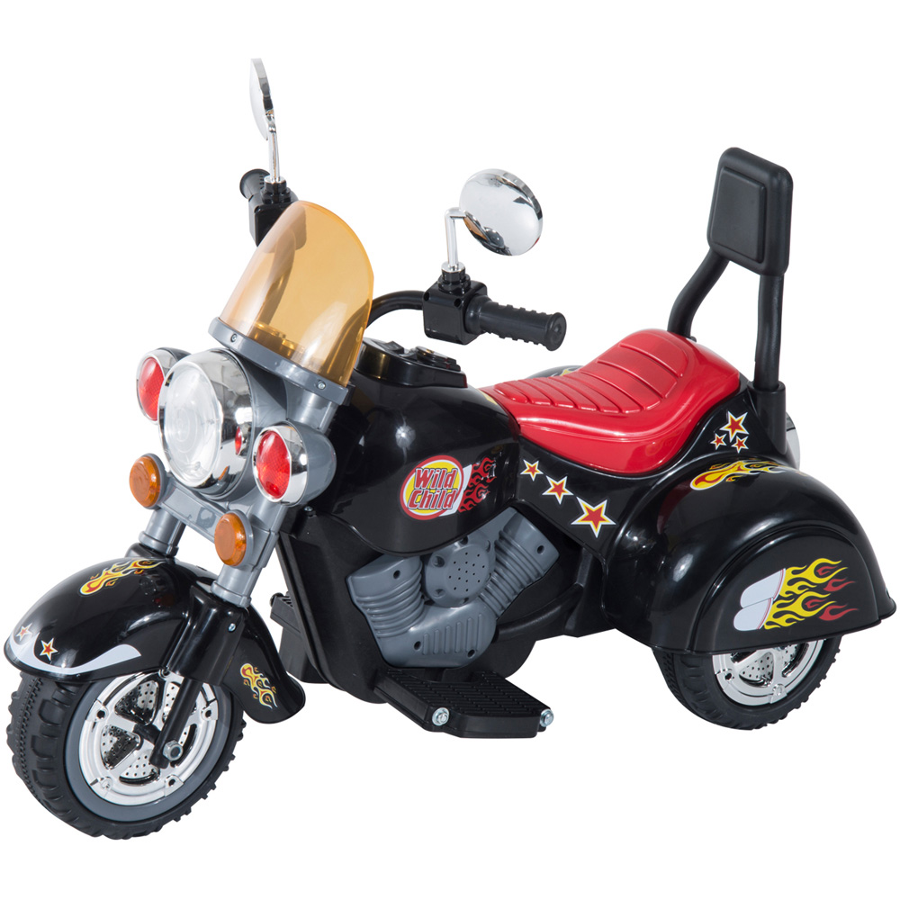 Portland Kids Electric Ride On Motorbike Black Image 1