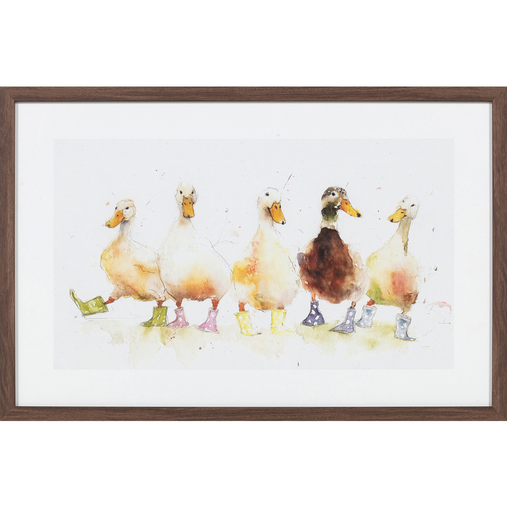 Ducks in Wellies Framed Print Image 1