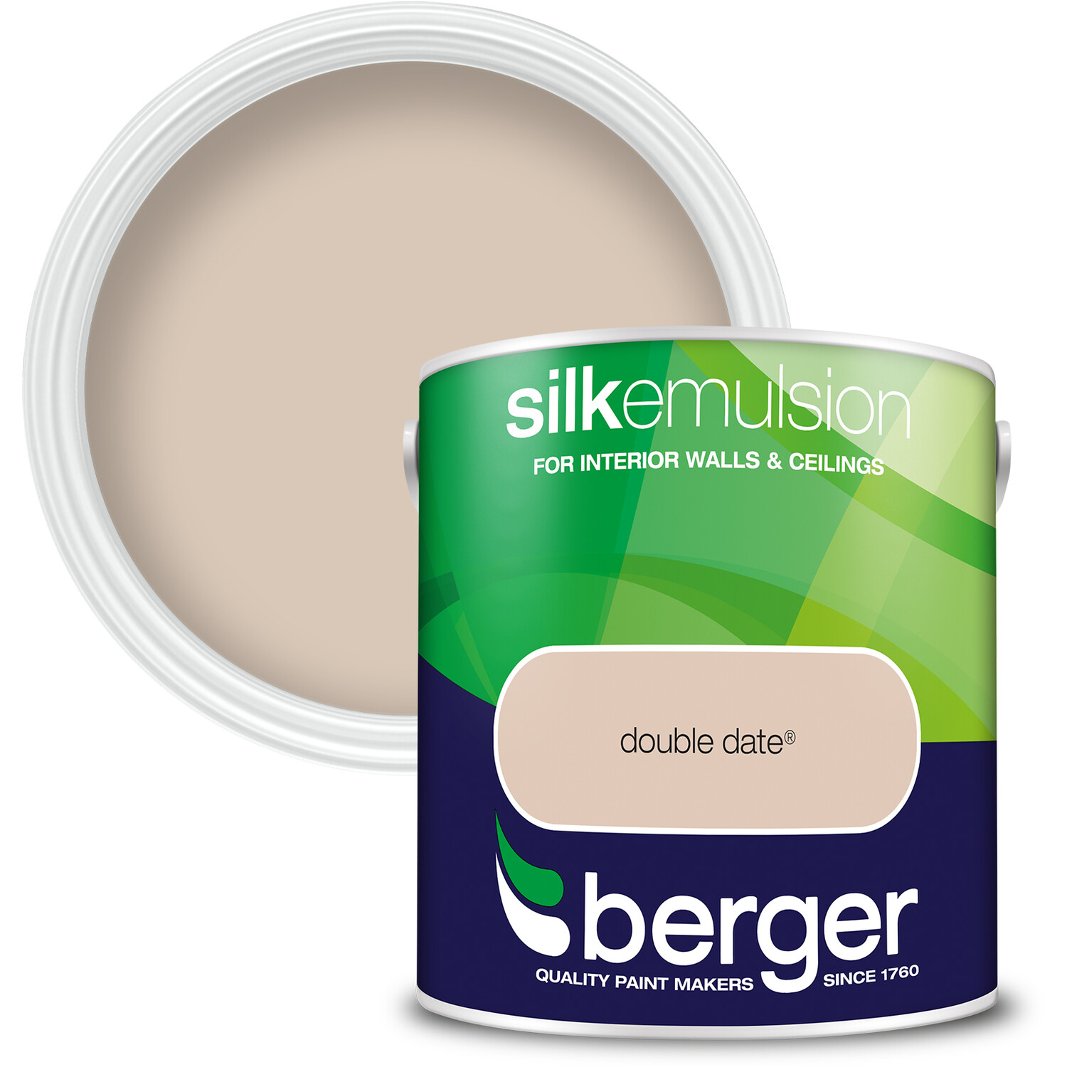 Berger Walls & Ceilings Double Date Silk Emulsion Paint 2.5L Image 1
