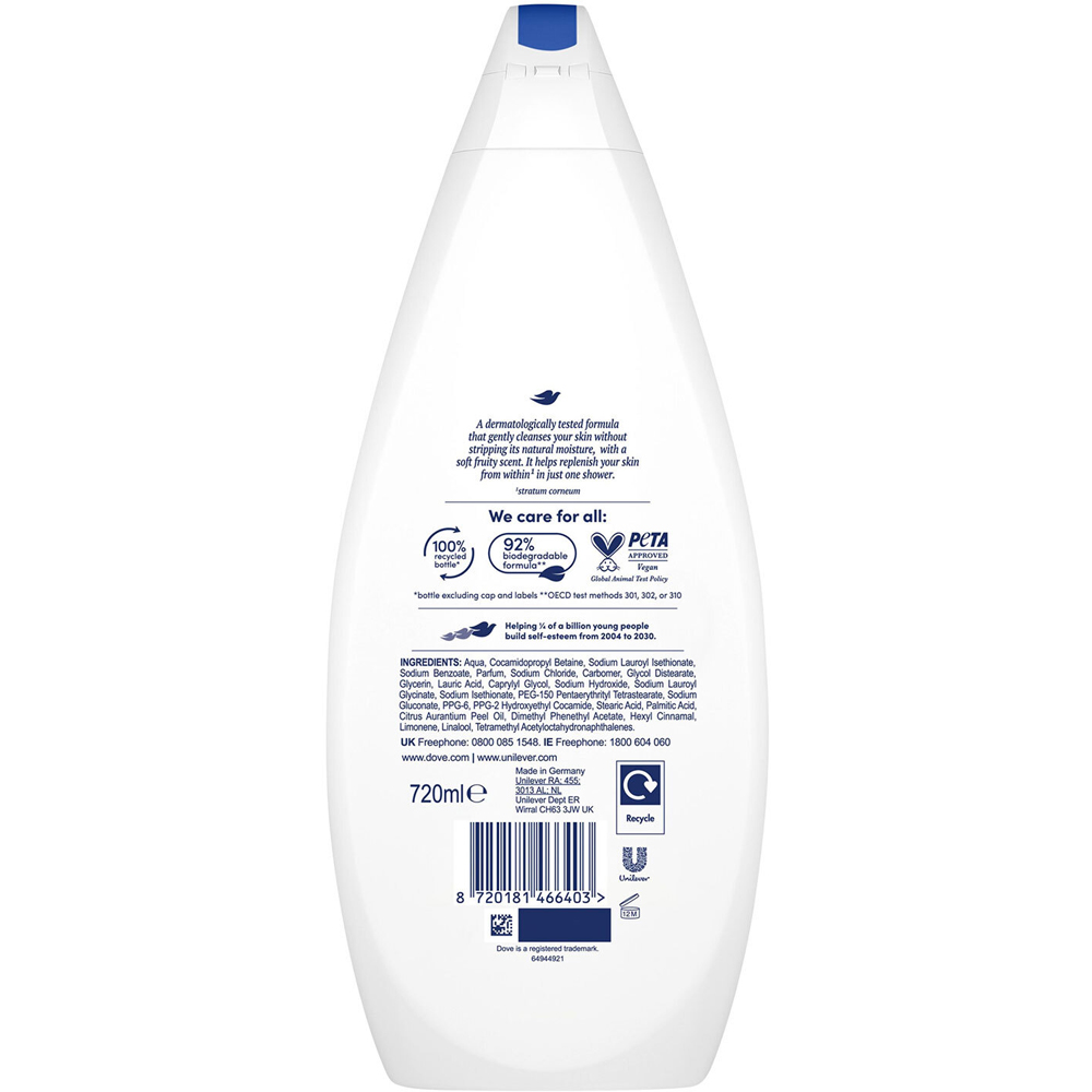 Dove Softer and Smoother Skin Hydrate Body Wash 450ml 12 Pack Image 2