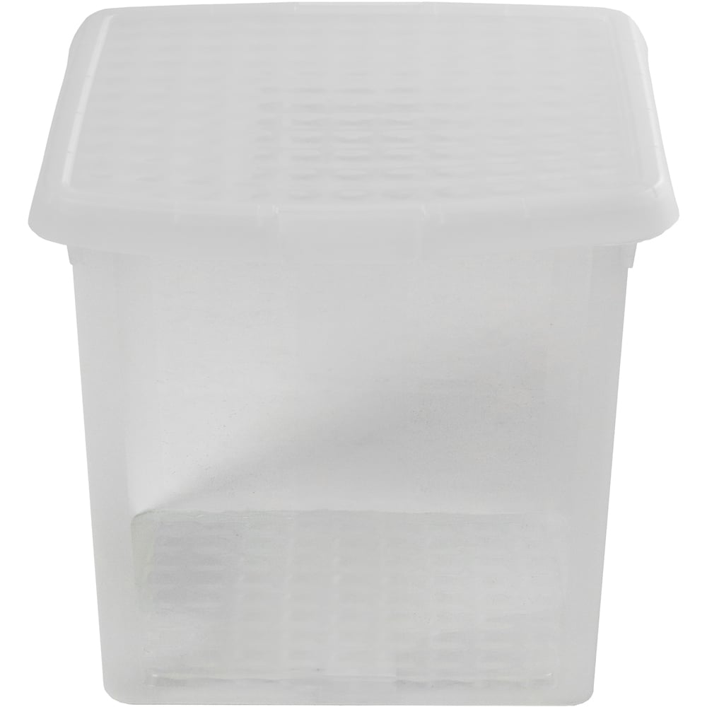 Wham Clip 14L Clear Square Storage Box with Lid 3 Pack Image 3
