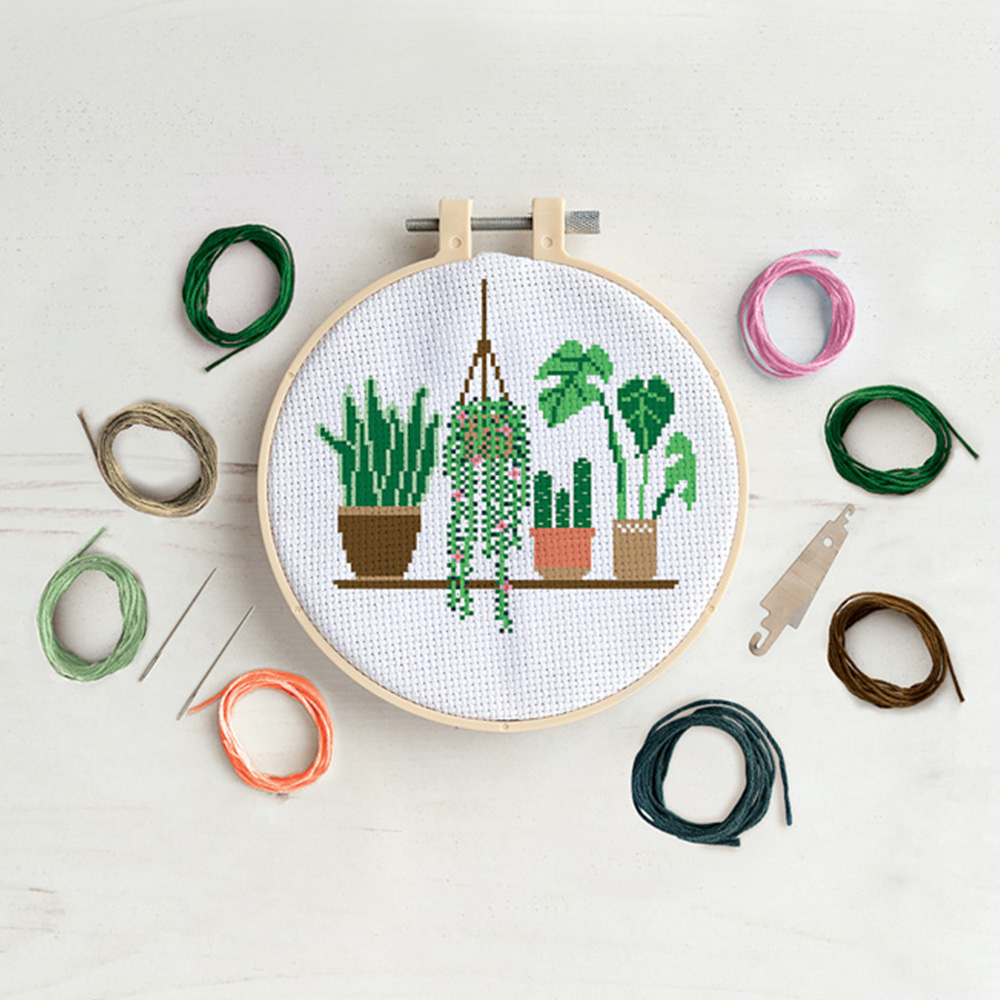 Simply Make Indoor Garden Cross Stitch Craft Kit Image 2