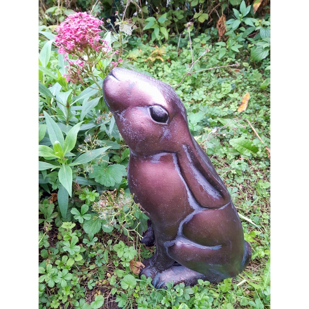Inspirational Gifting Moongazing Hare Cast Aluminium Garden Ornament Image 6