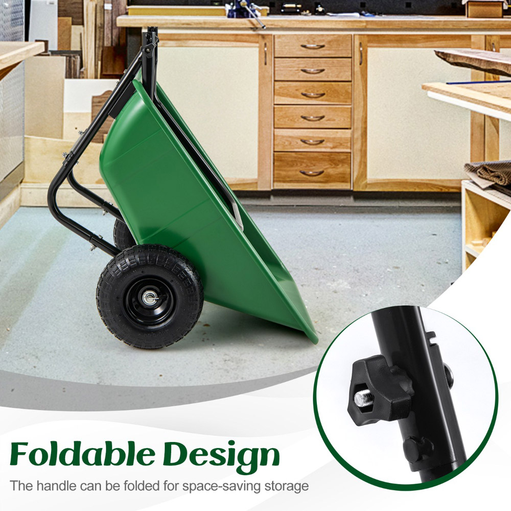 Costway Green Garden Utility Cart Image 8