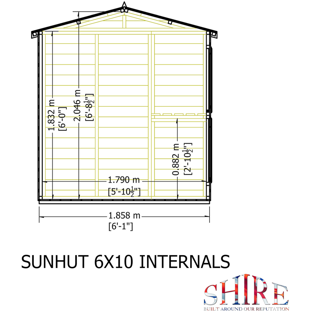 Shire 6 x 10ft Sun Hut Image 8