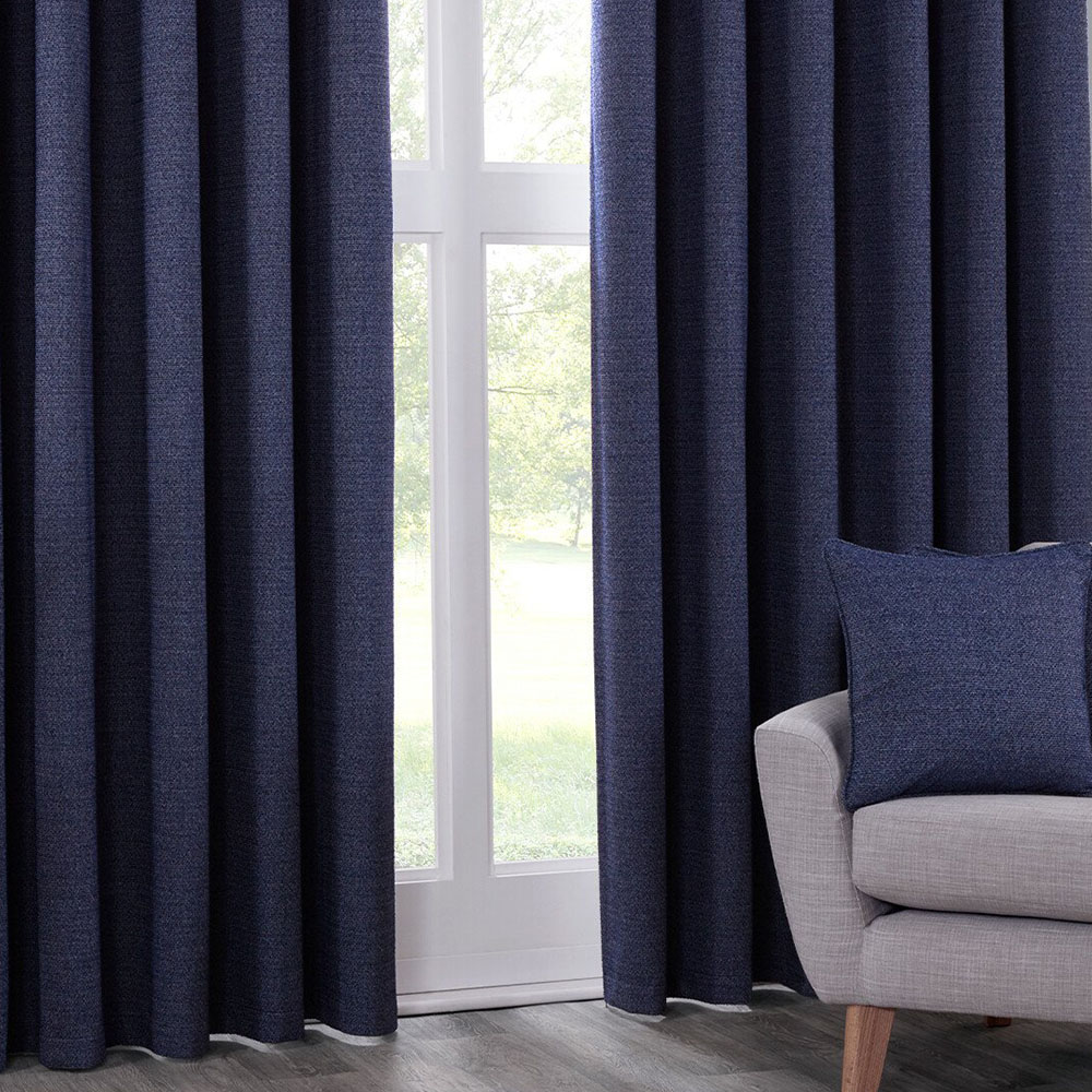 Crofton Navy Eyelet Curtain 229 x 229cm Image 6