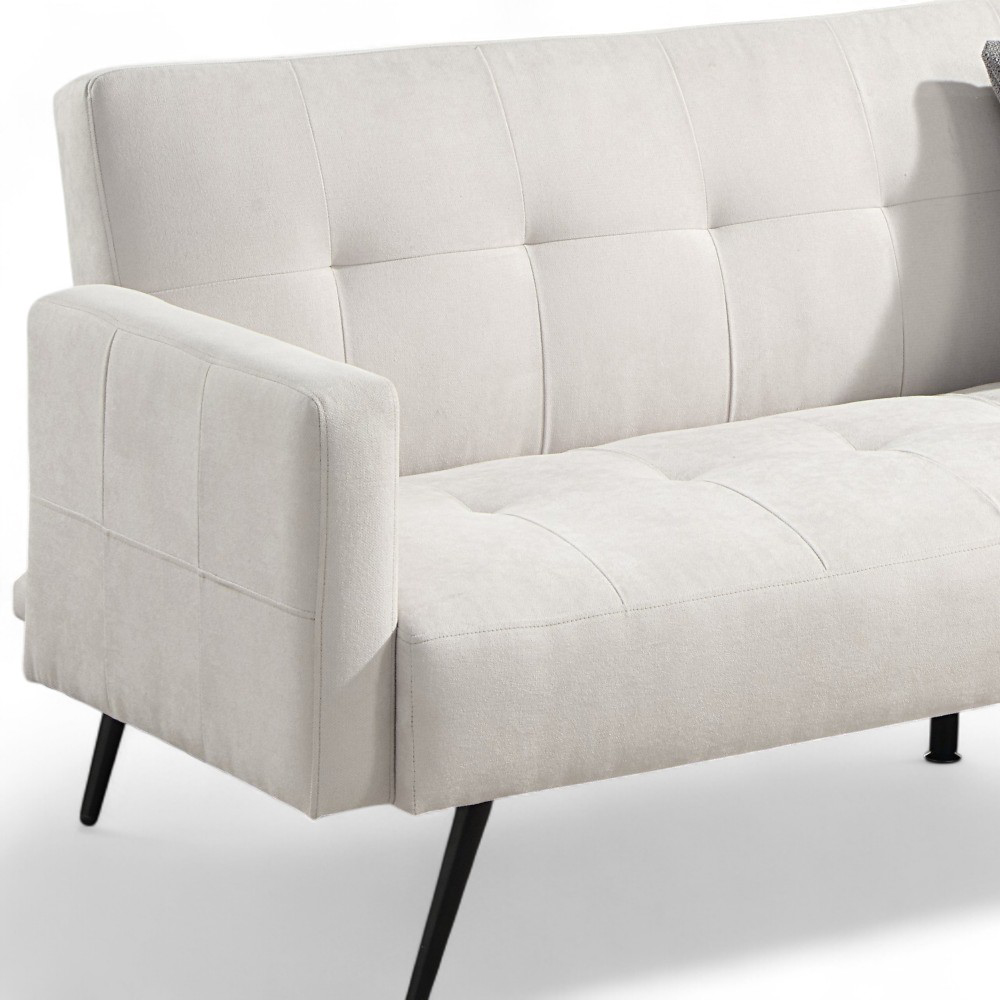 OAT Home Hayle 3 Seater Natural Click Clack Sofa Bed Image 2