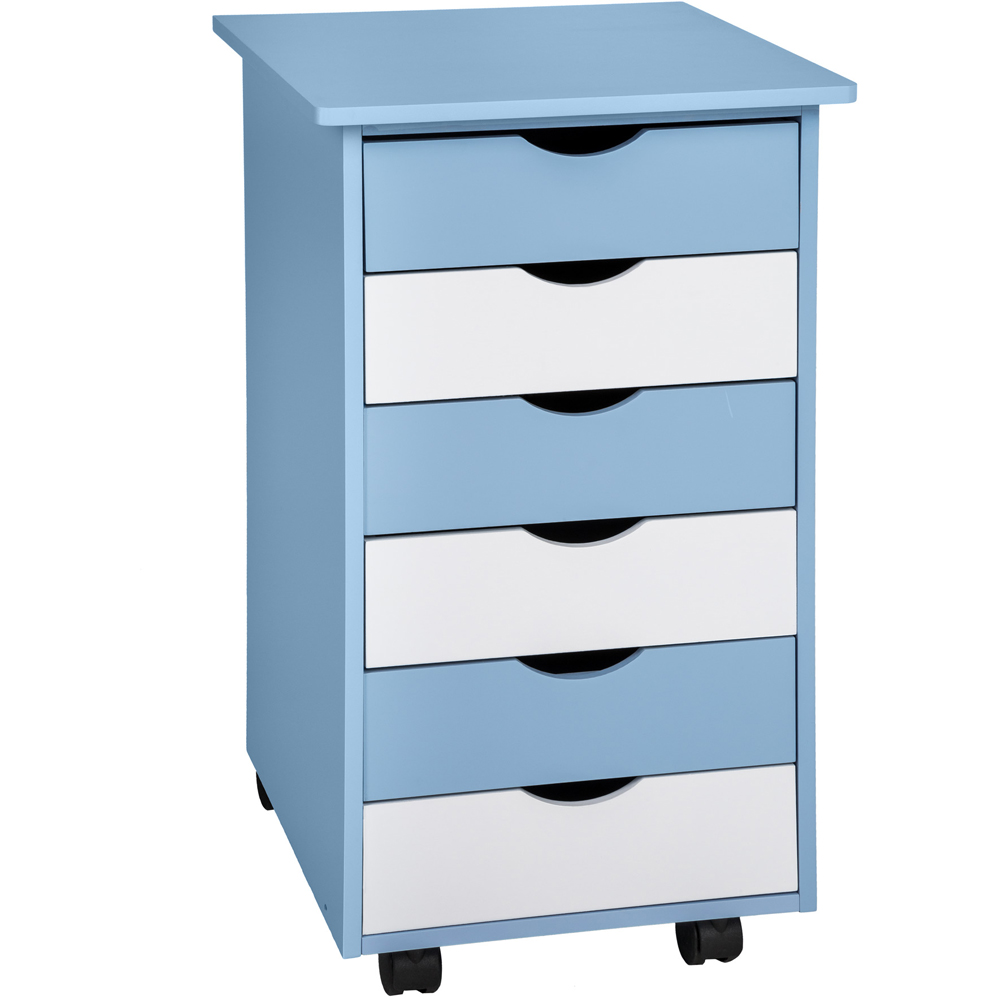 tectake Blue Kids Study Desk and Filing Cabinet Set Image 5
