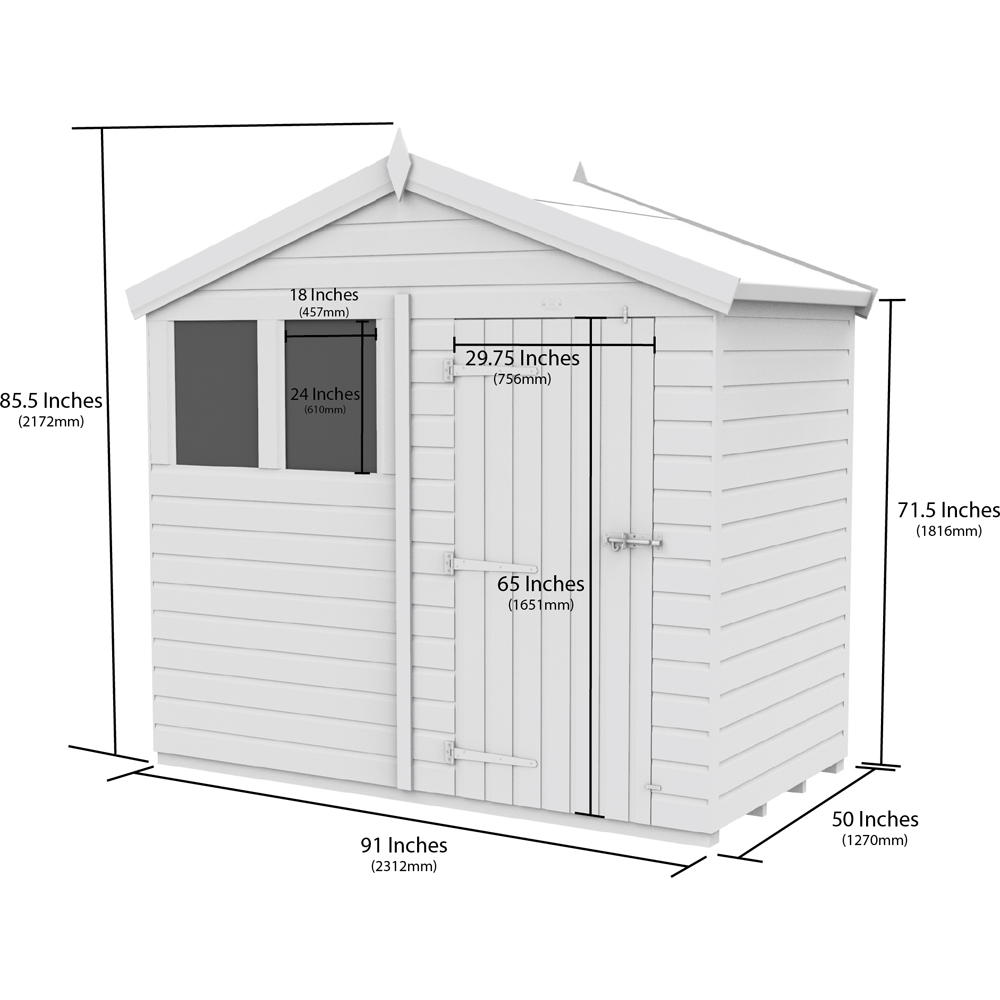 DIY Sheds 8 x 4ft Tongue and Groove Timber Apex Garden Shed Image 9