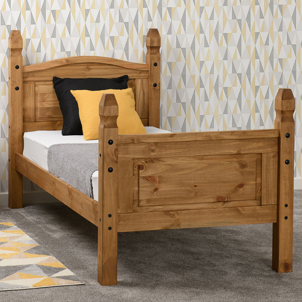 Seconique Corona Single Distressed Waxed Pine High End Bed Image 1