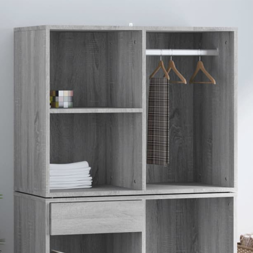 vidaXL 3 Shelf Grey Sonoma Engineered Wood Dressing Cabinet Image 1