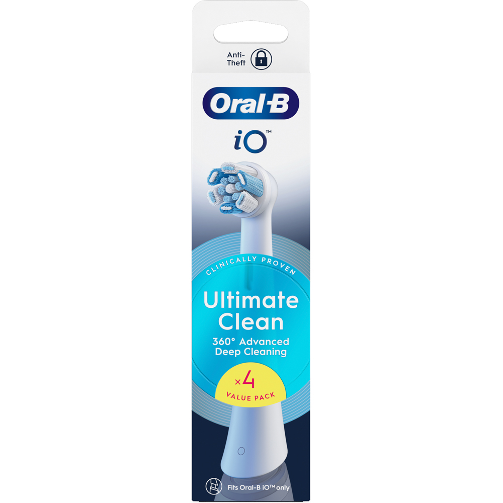 Oral-B iO Ultimate Clean White Toothbrush Refill Head 4 Pack Image 2