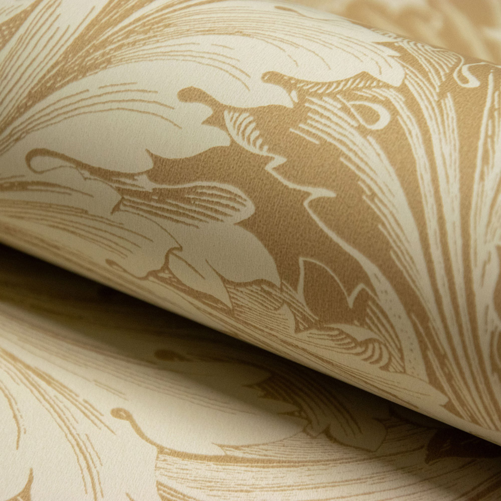 Grandeco Rossetti Acanthus Leaves Scroll Gold Wallpaper Image 3