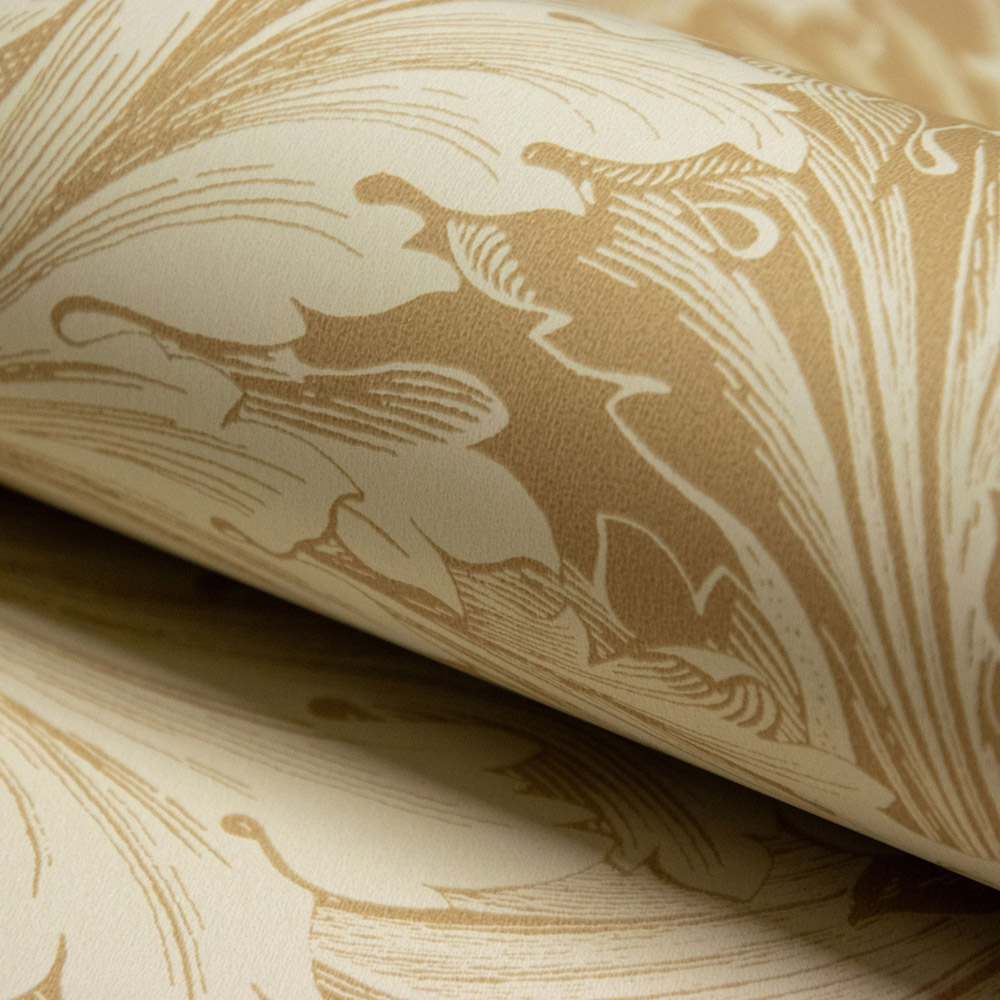 Grandeco Rossetti Acanthus Leaves Scroll Gold Wallpaper Image 3