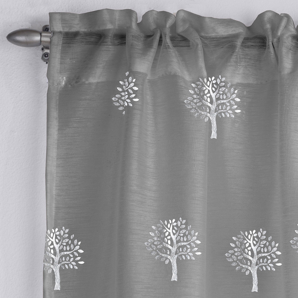 Silver Birch Panel Voile Curtain 183 x 140cm Image 2