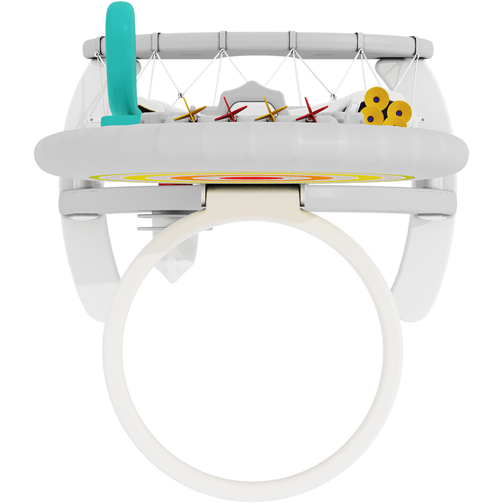 Living and Home White 6 in 1 Toddler Basketball Stand Set Image 3