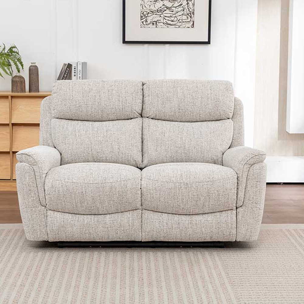 Long Island 2 Seater Beige Recliner Sofa Image 4