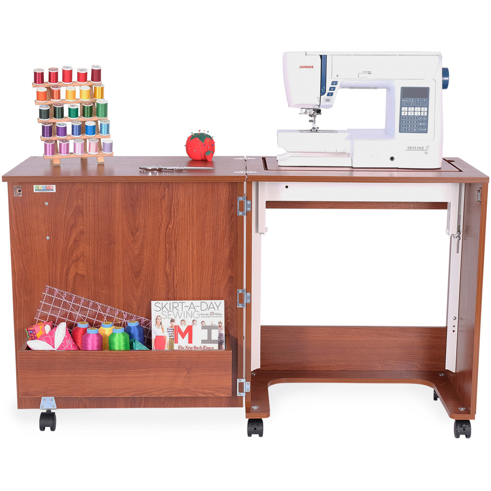 Arrow Cabinets 105 Teak Judy Fold-Away Sewing Cabinet Image 5