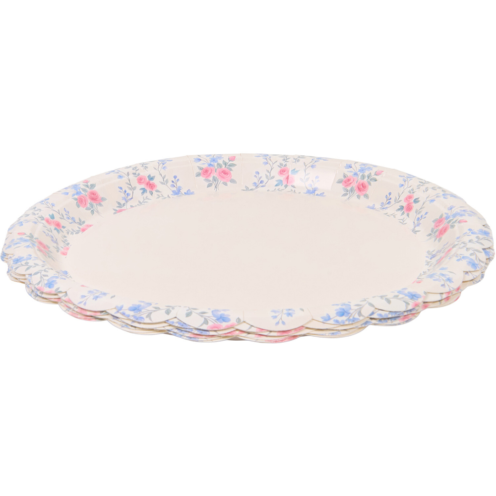 Pack of 10 Modern Floral Plates Image 6