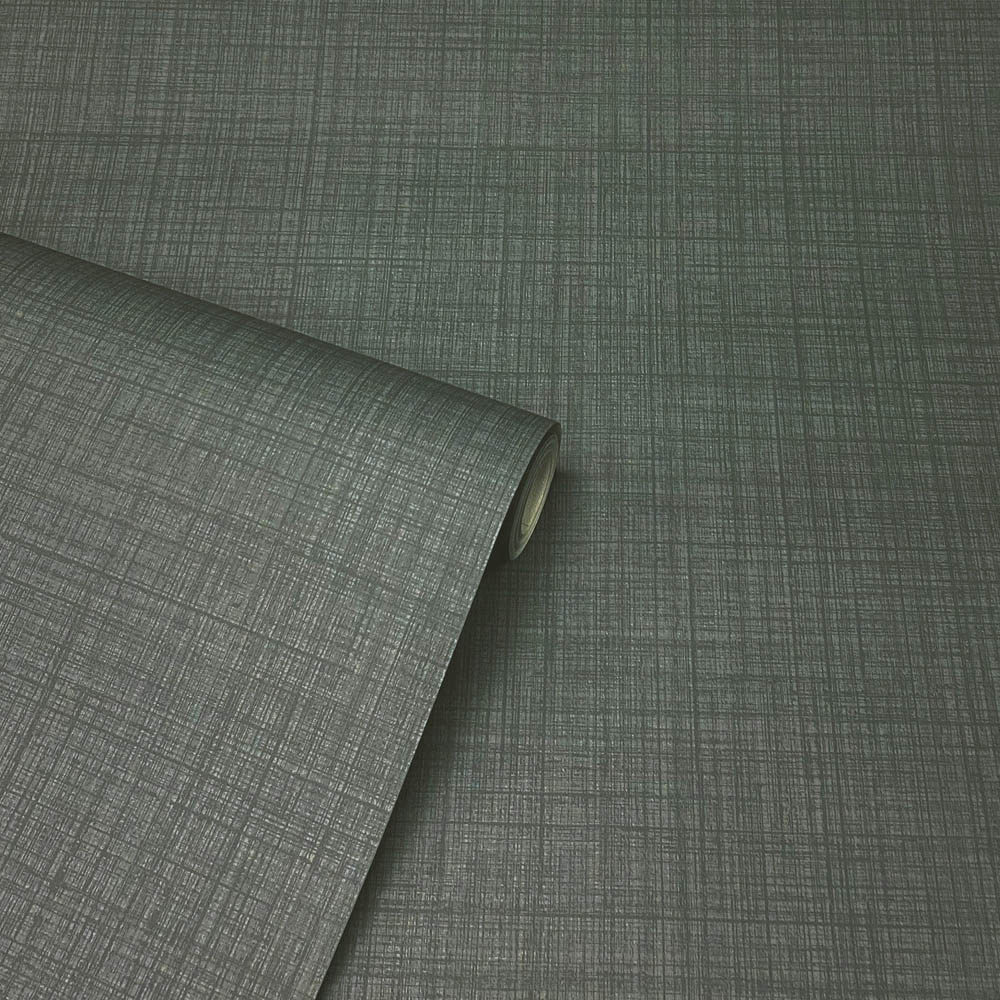 Arthouse Weave Textured Dark Grey Wallpaper Image 2