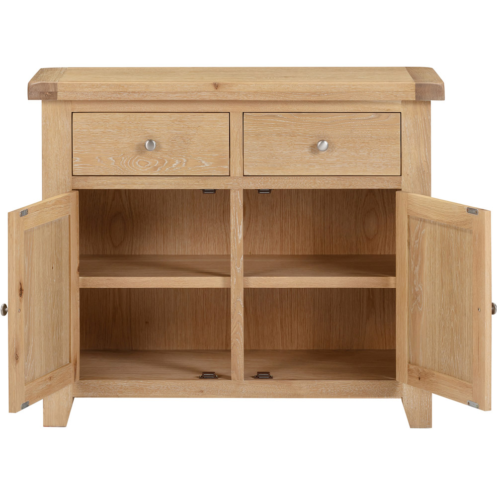 Seconique Windsor 2 Door 2 Drawer Natural Oak Sideboard Image 4