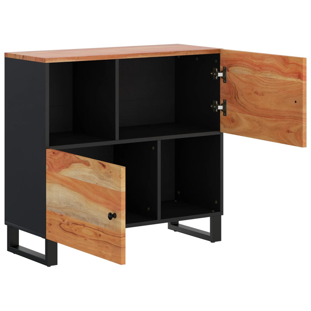 vidaXL 2 Door 2 Shelf Brown Acacia Wood Sideboard Image 5