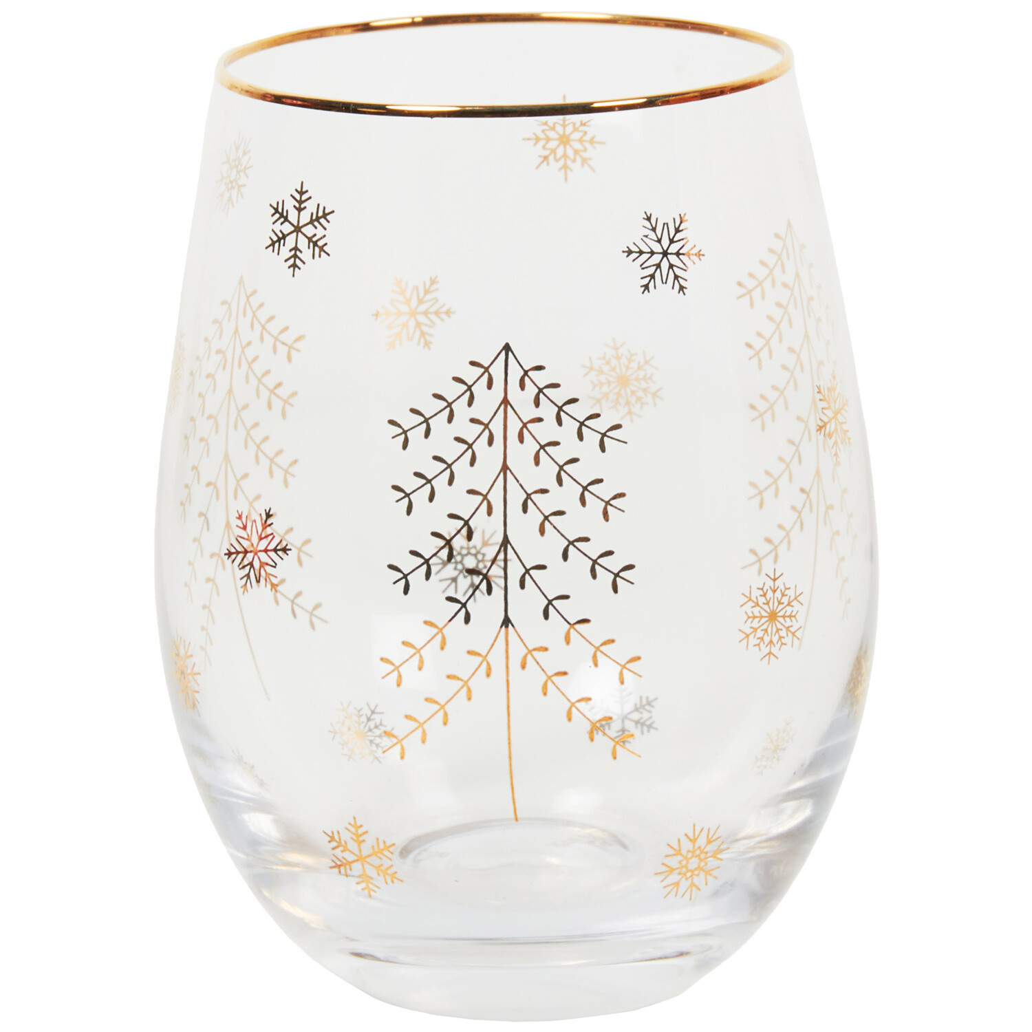 Christmas Tree Tumbler 530ml - Gold Image 1