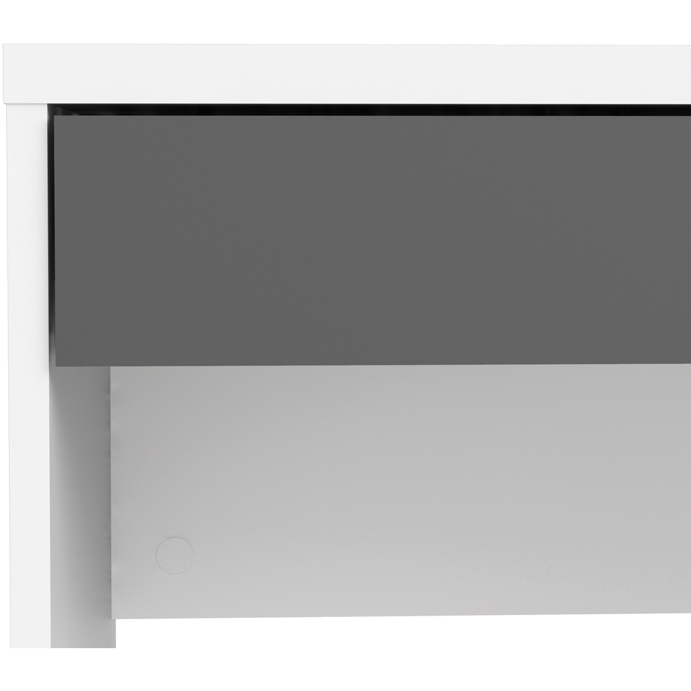 Florence Function Plus Single Door Single Drawer Desk White and Grey Image 5