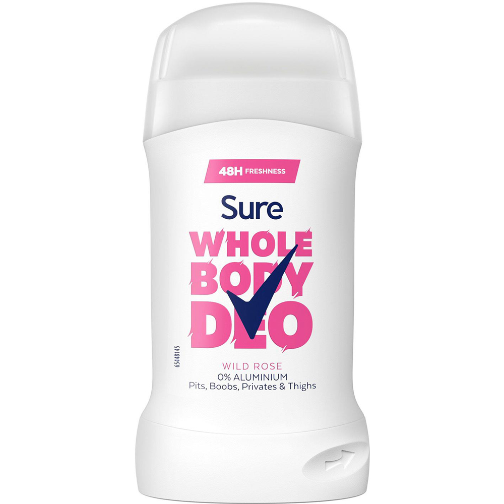Sure Wild Rose Whole Body Odour Control Deodorant Stick 50ml 6 Pack Image 2