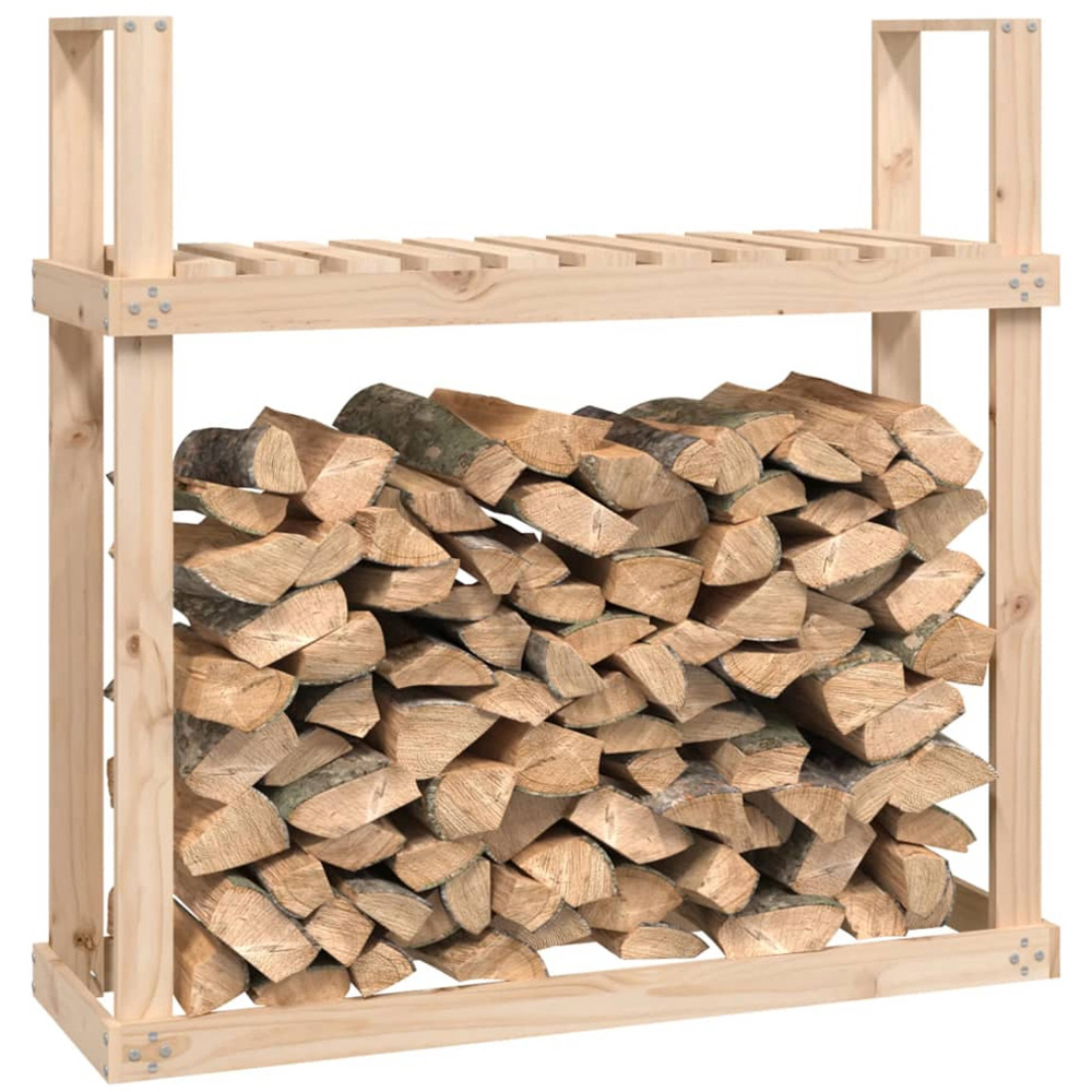 vidaXL Solid Pine Wood Firewood Rack 110 x 35 x 108.5cm Image 3