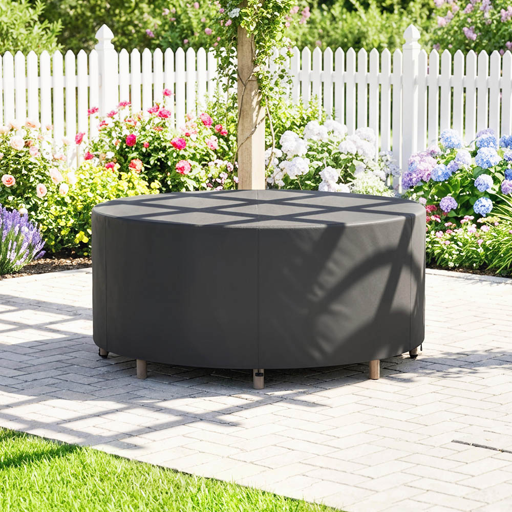 Outsunny Black Round Waterproof Garden Furniture Cover 70 x 214cm Image 2