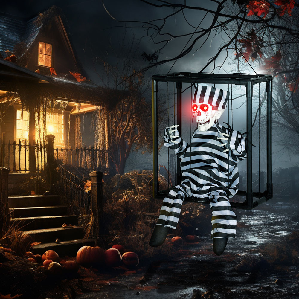 Outsunny Voice Activated Animatronics Hinging Skeleton Halloween Decoration 30 x 26cm Image 4
