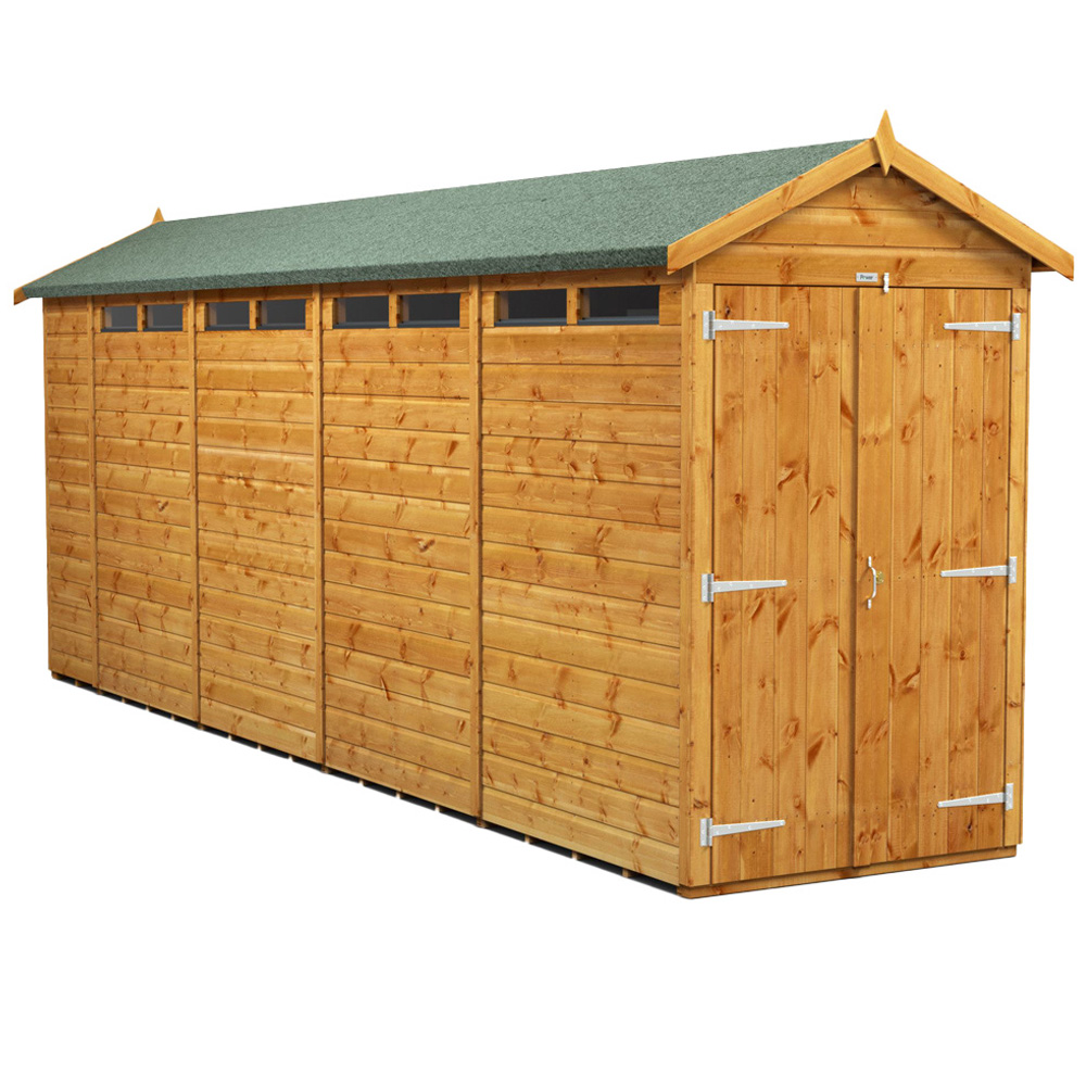 Power Sheds 18 x 4ft Double Door Apex Security Shed Image 1