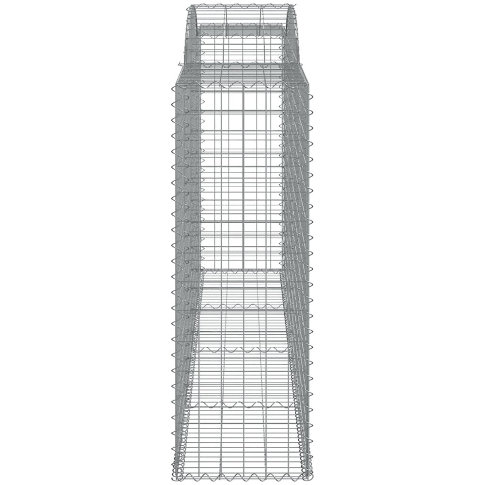 vidaXL Silver Galvanised Iron Arched Gabion Basket 300 x 50 x 140/160cm 17 Pack Image 3