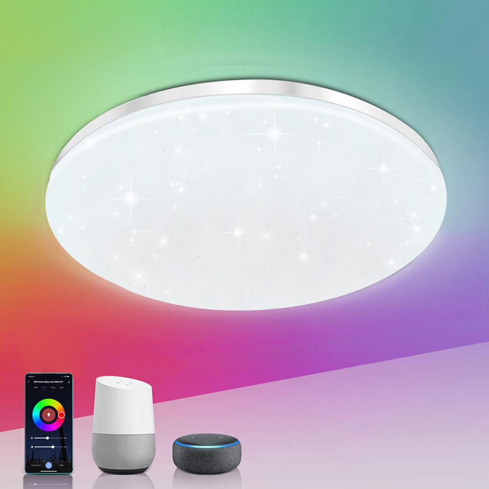 ExtraStar RGB LED Integrated Round Wi-Fi Flush Ceiling Light Image 2