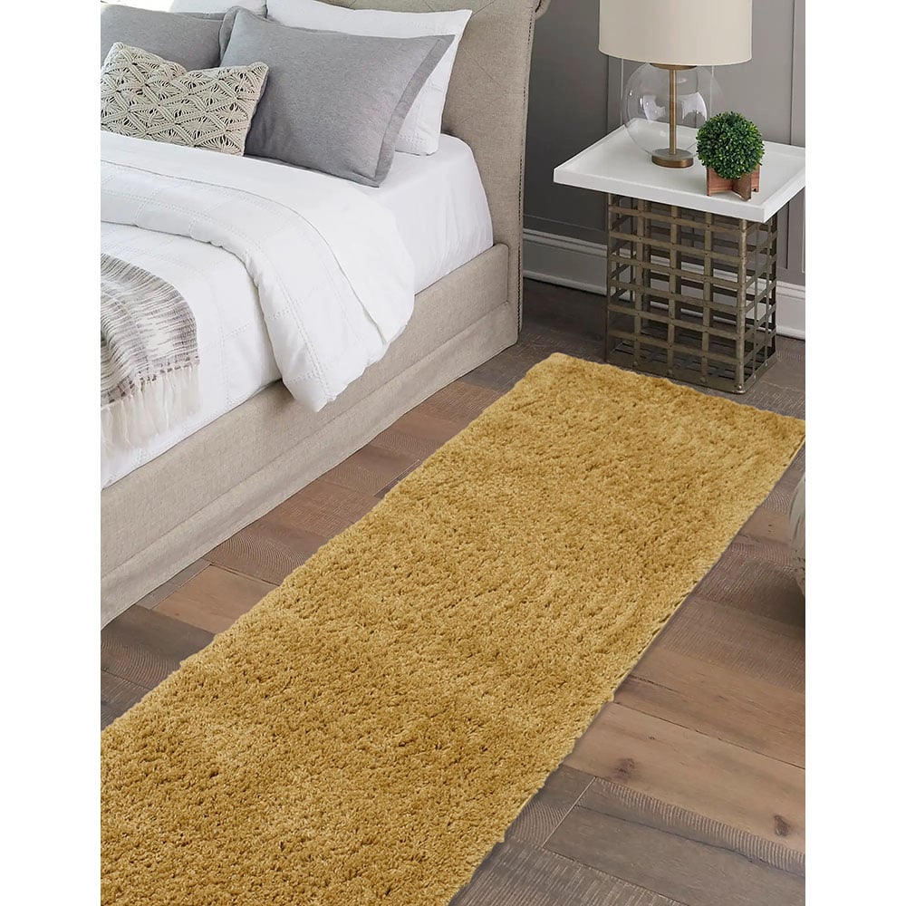 Homemaker Ochre Snug Plain Shaggy Rug 60 x 110cm Image 5