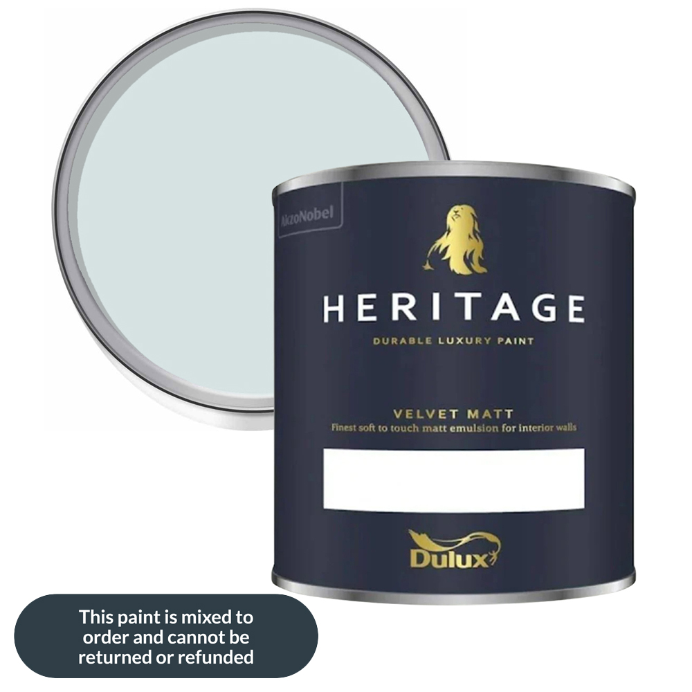 Dulux Heritage Walls and Ceilings Clear Skies Velvet Matt Emulsion Paint 1L Image 1