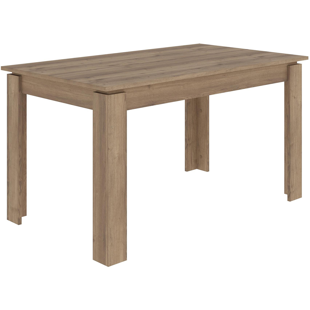 Decortie Tolmen 6 Seater Dark Oak Effect Dining Table Image 2