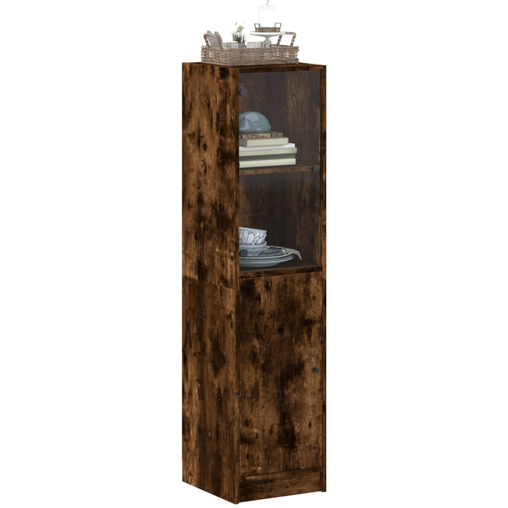 vidaXL 2 Door Smoked Oak Highboard Image 3