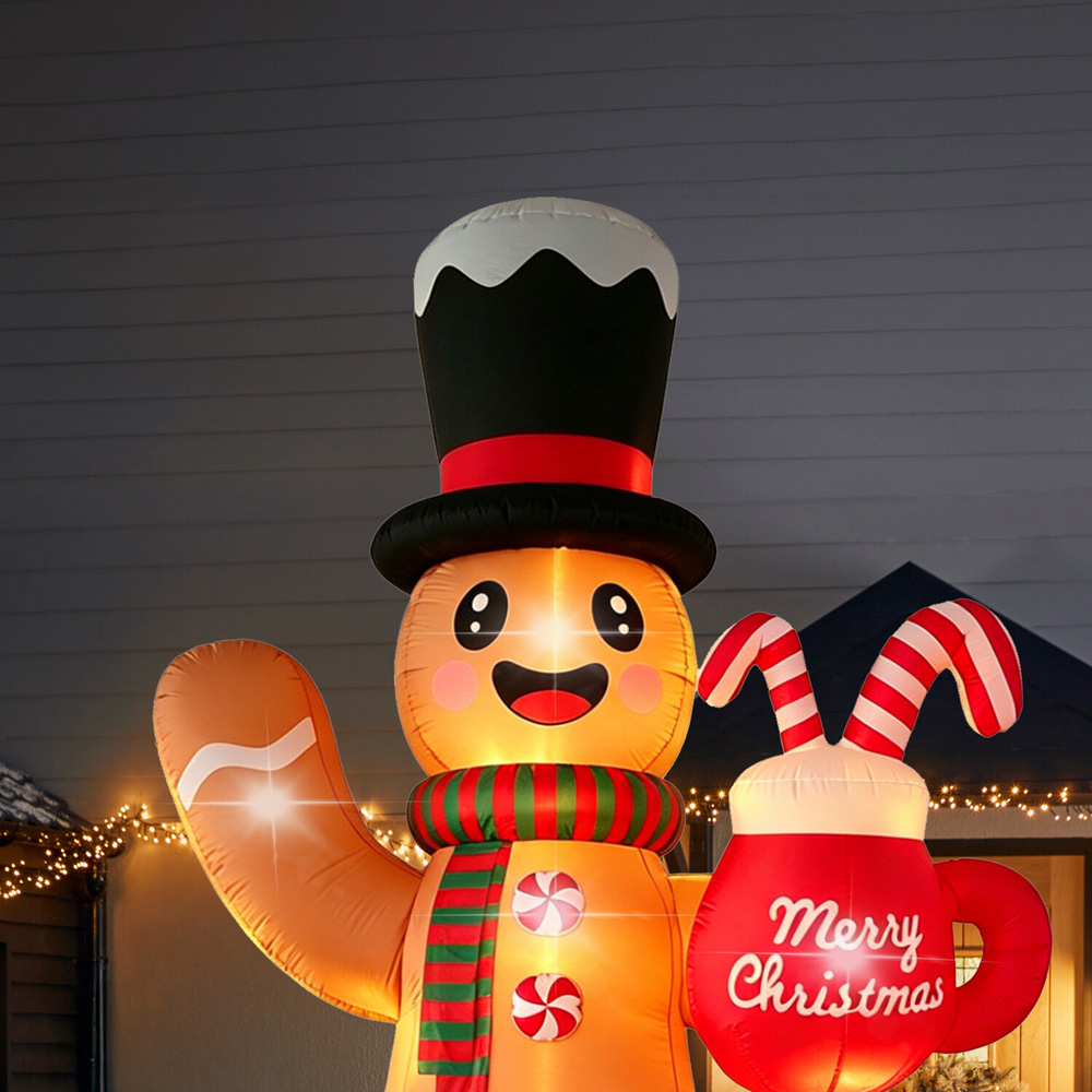 14ft Gingerbread Festive Inflatable Image 4