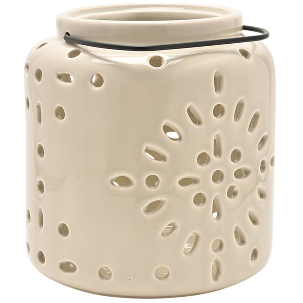 Country Living Stone Ceramic Lantern Image 2