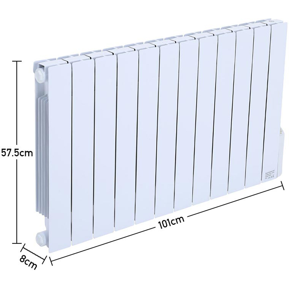 Living and Home White Electric Oil Filled Radiator Space Heater 2000W Image 9