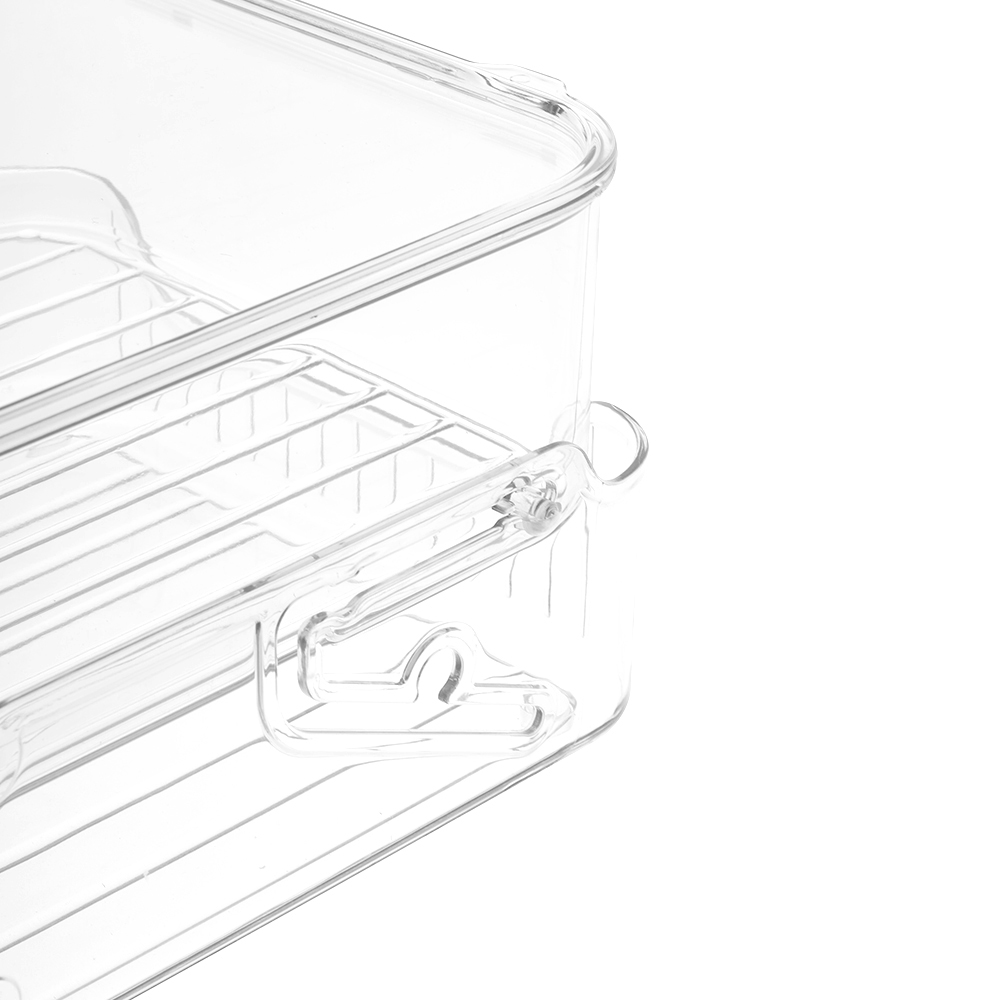 Living and Home Clear Sliding Desktop Storage Organiser Image 4