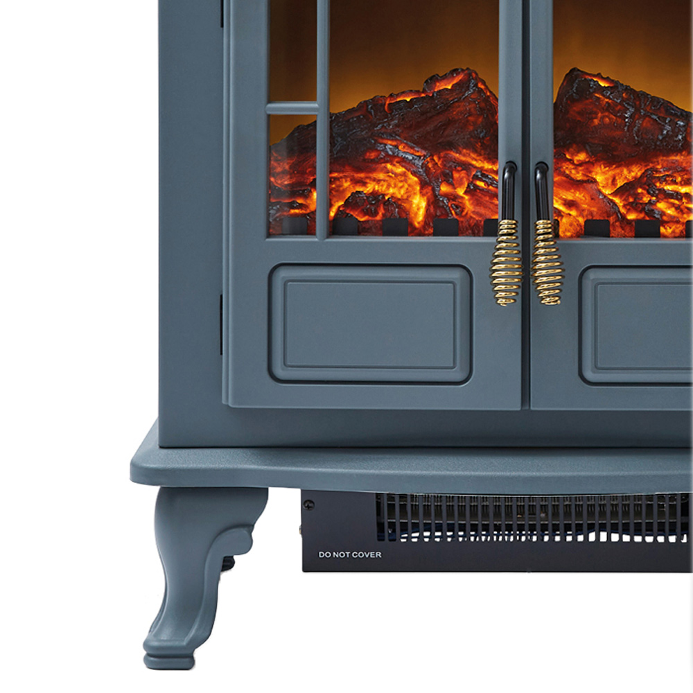 Warmlite Grey Wingham Electric Fire Stove 2kW Image 2