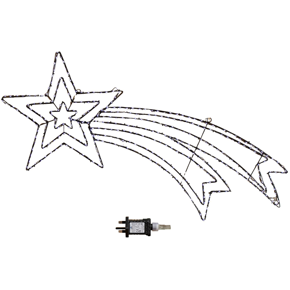 Samuel Alexander 373 Twinkling White LED Light-Up Shooting Star Christmas Decoration 49cm x 1.19m Image 9