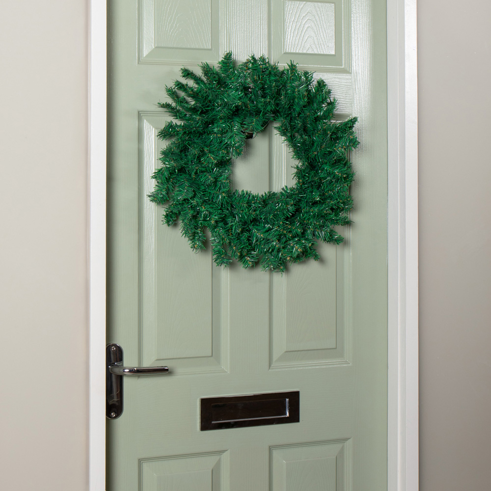 Samuel Alexander Green Plain Wreath 50cm Image 2