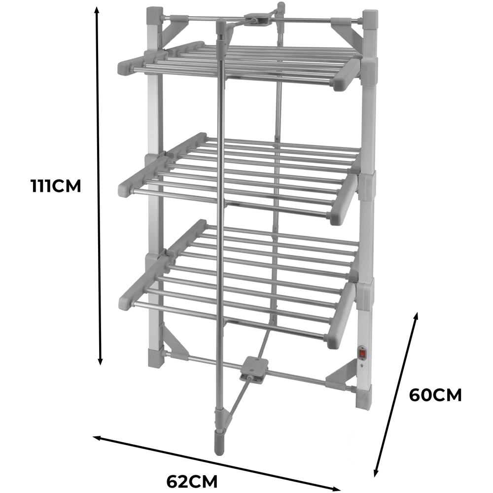 Monster Shop Grey Heated Clothes Airer 220W Image 4