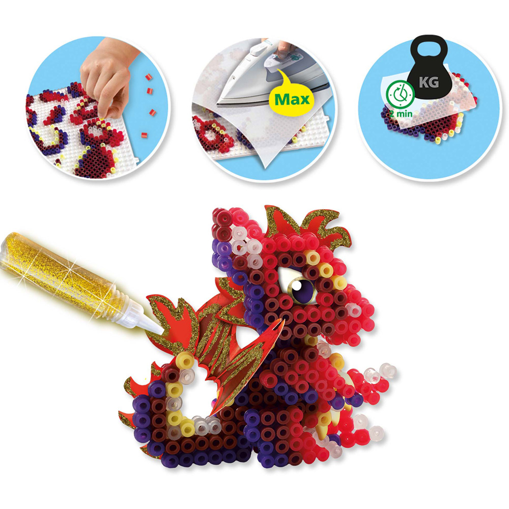 SES Creative Beedz Dragons Iron On Beads Kit 1800 Piece Image 5